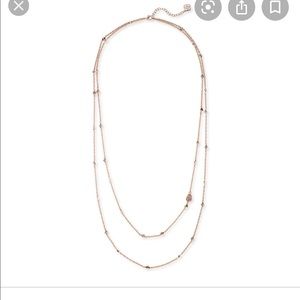 Kendra Scott Christen Station Necklace Rose Gold